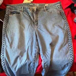 Old Navy Light Blue Jeans with Braided Side Seams